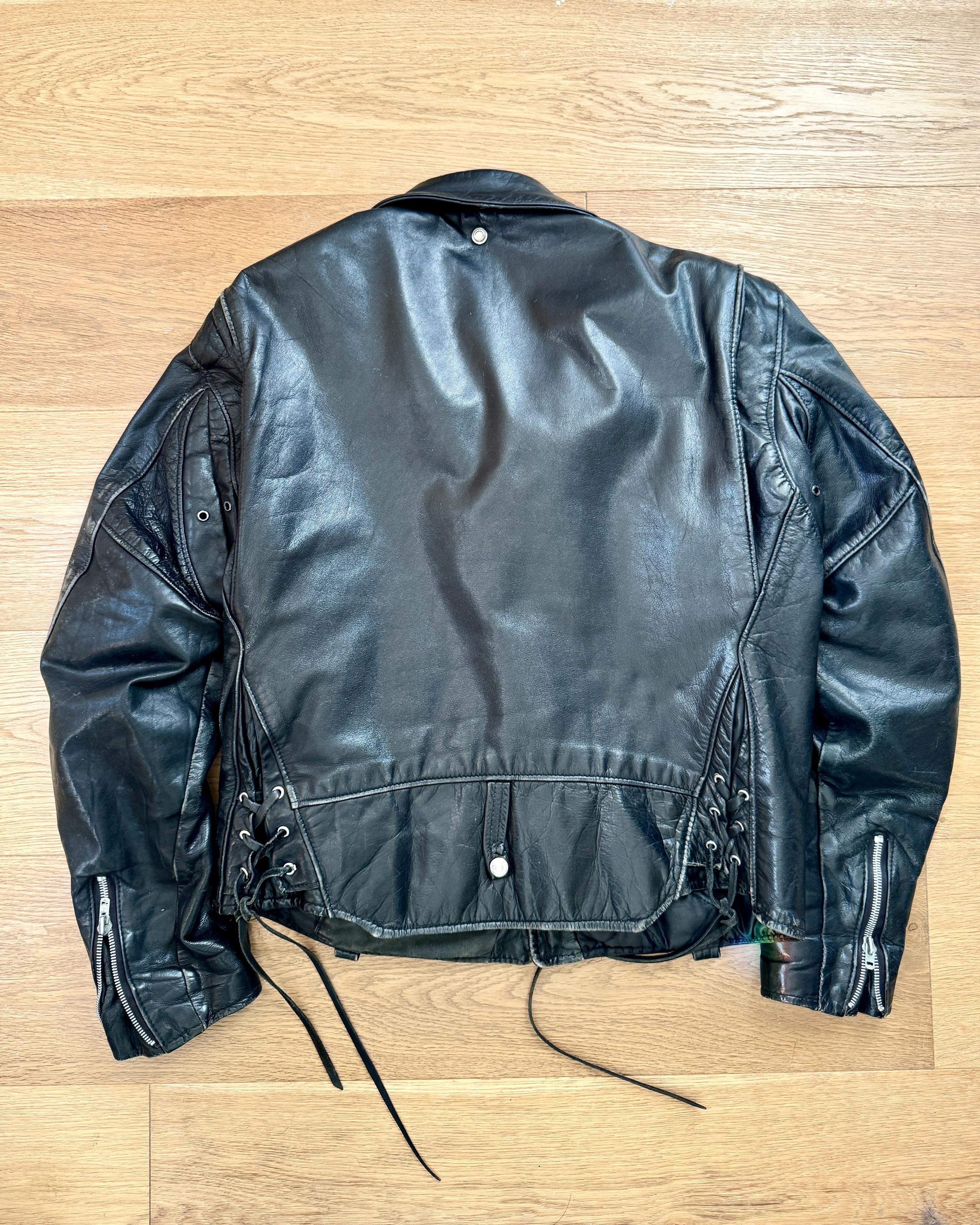 Vintage 1980s SCHOTT Perfecto Black Leather Biker Jacket