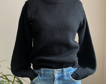Vintage 1940s CHAMPION Knitwear Rochester Black Wool