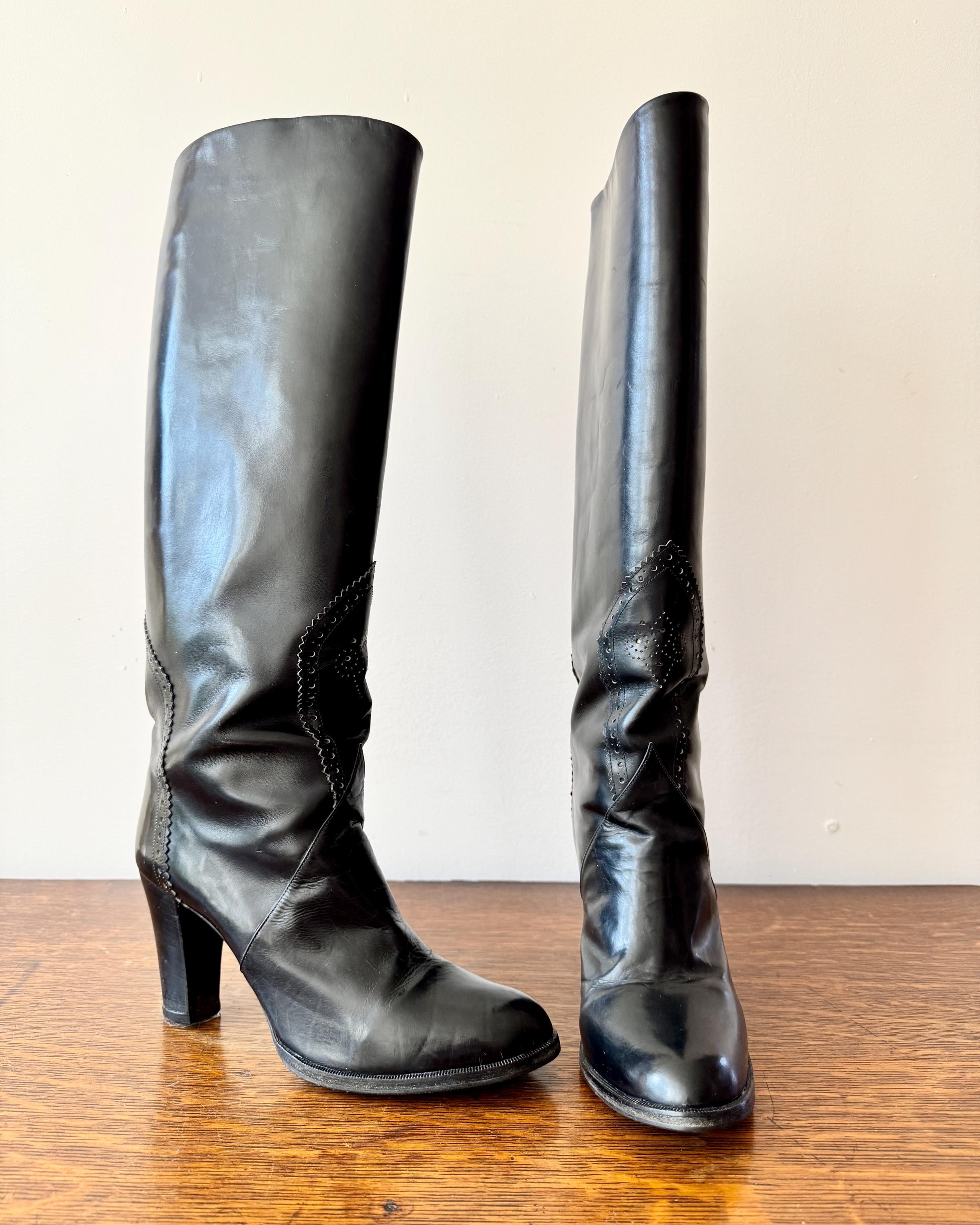 Vintage Ysl Boots - Etsy