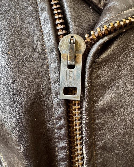 Vintage 1960s Fidelity Leather Motorcycle Jacket, Ranger Style