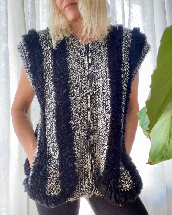 VINTAGE 1980's Fun Fur Vest