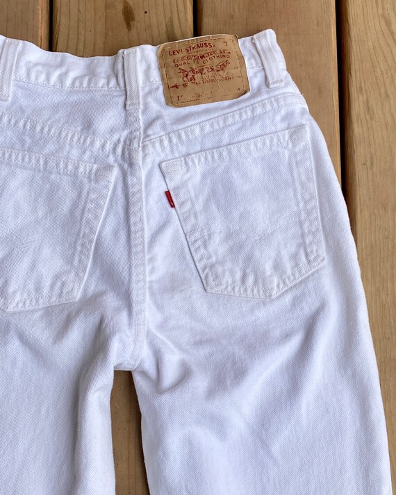 Vintage 1980s Levis 512 Red Tab White Jeans size … - image 2