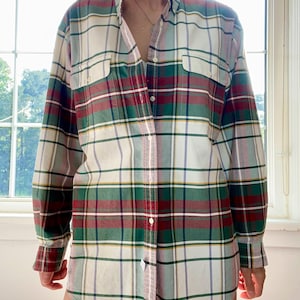 Vintage 1990s Polo Ralph Lauren Button Down Flannel Plaid Shirt