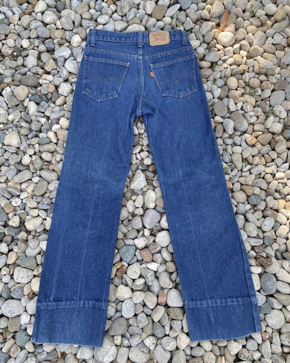 Vintage 1970s Levis Student 716-0917 Orange Tab Medium Wash