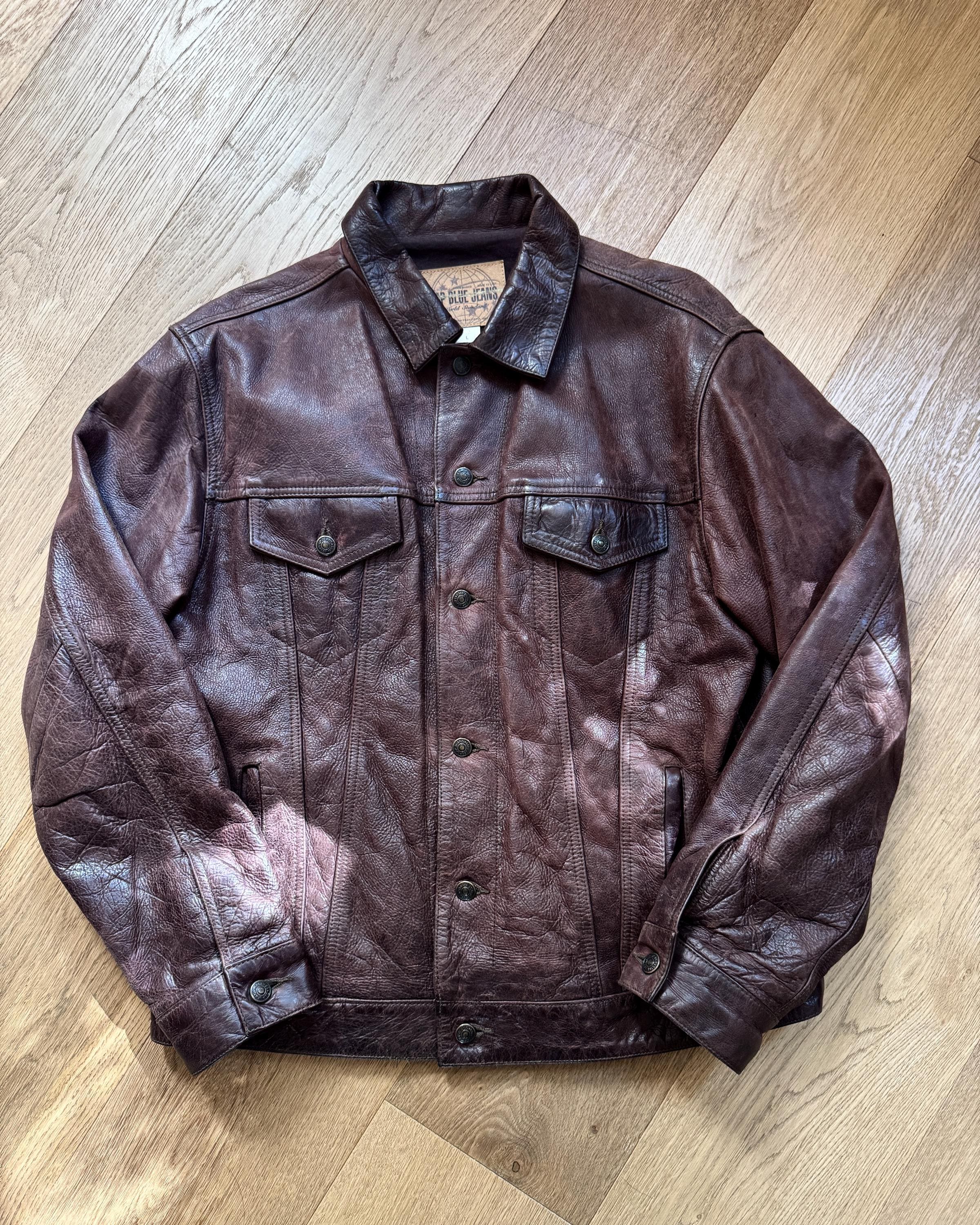ジャケット・アウター 90s GAP leather coat 90s GAP オールドギャップ レザージャケット 本革 カーコート 黒