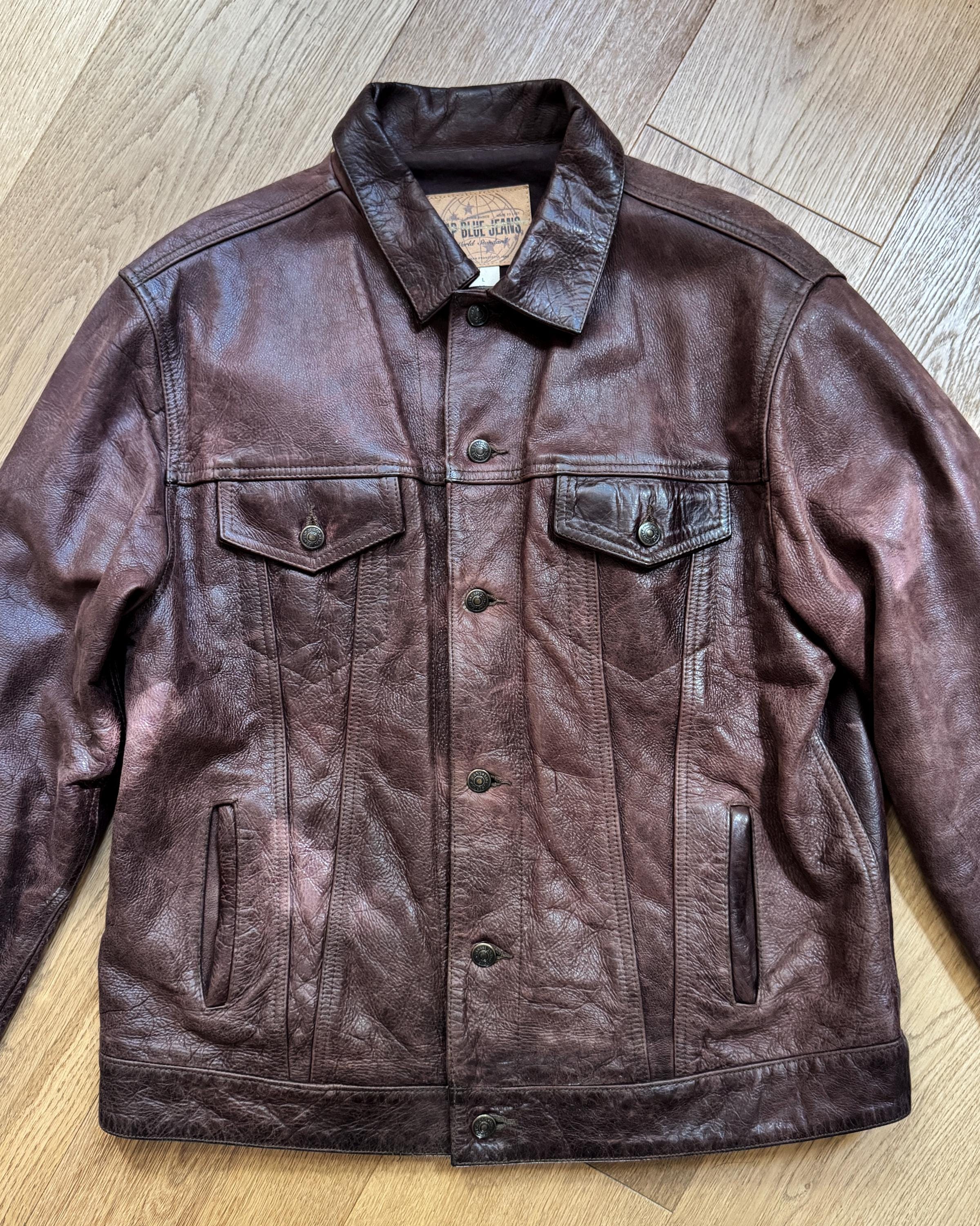 Vintage Gap Leather Jacket - Etsy