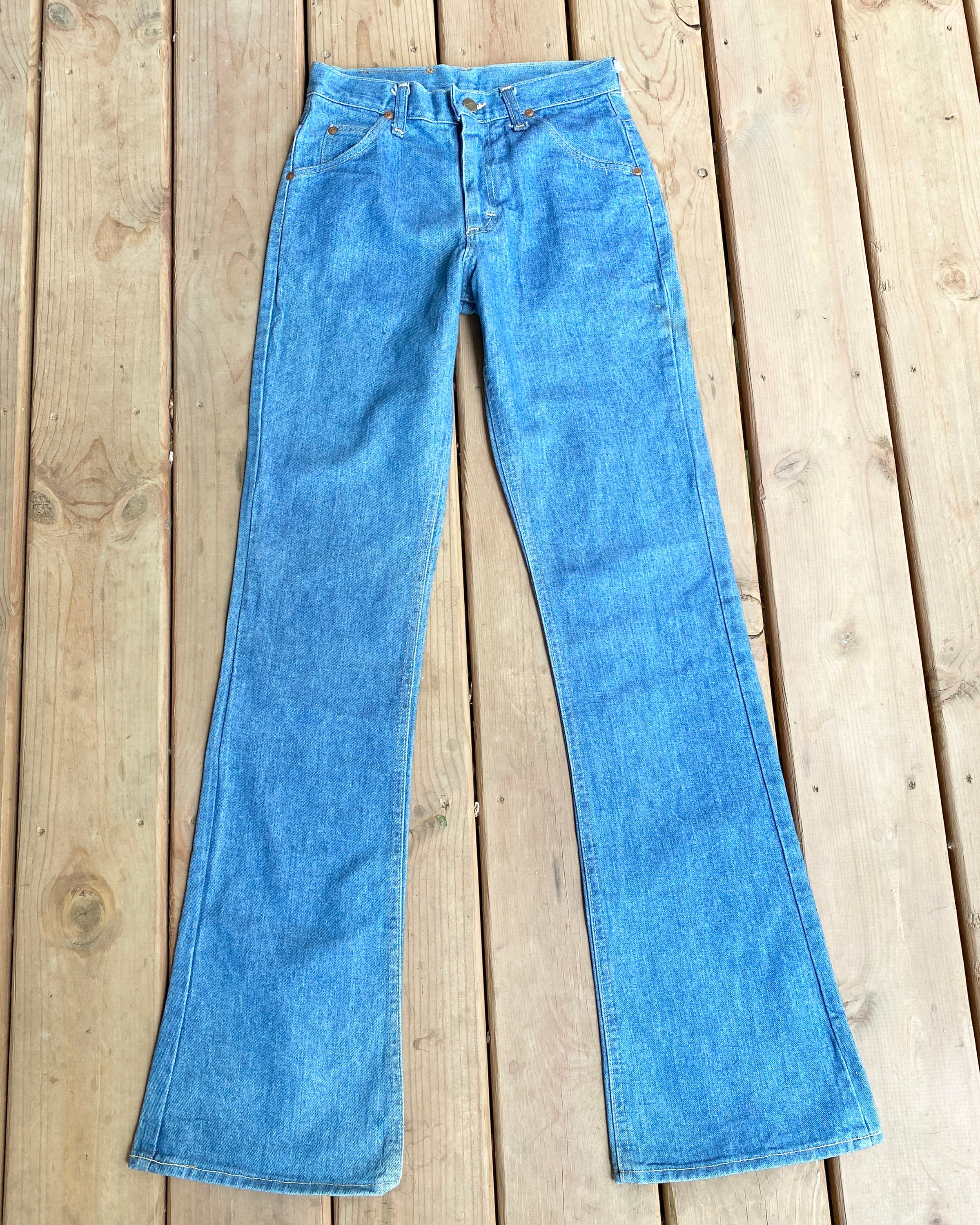 Vintage 70s Lee Riders New NWT Deadstock Bootcut Flares 26 Union