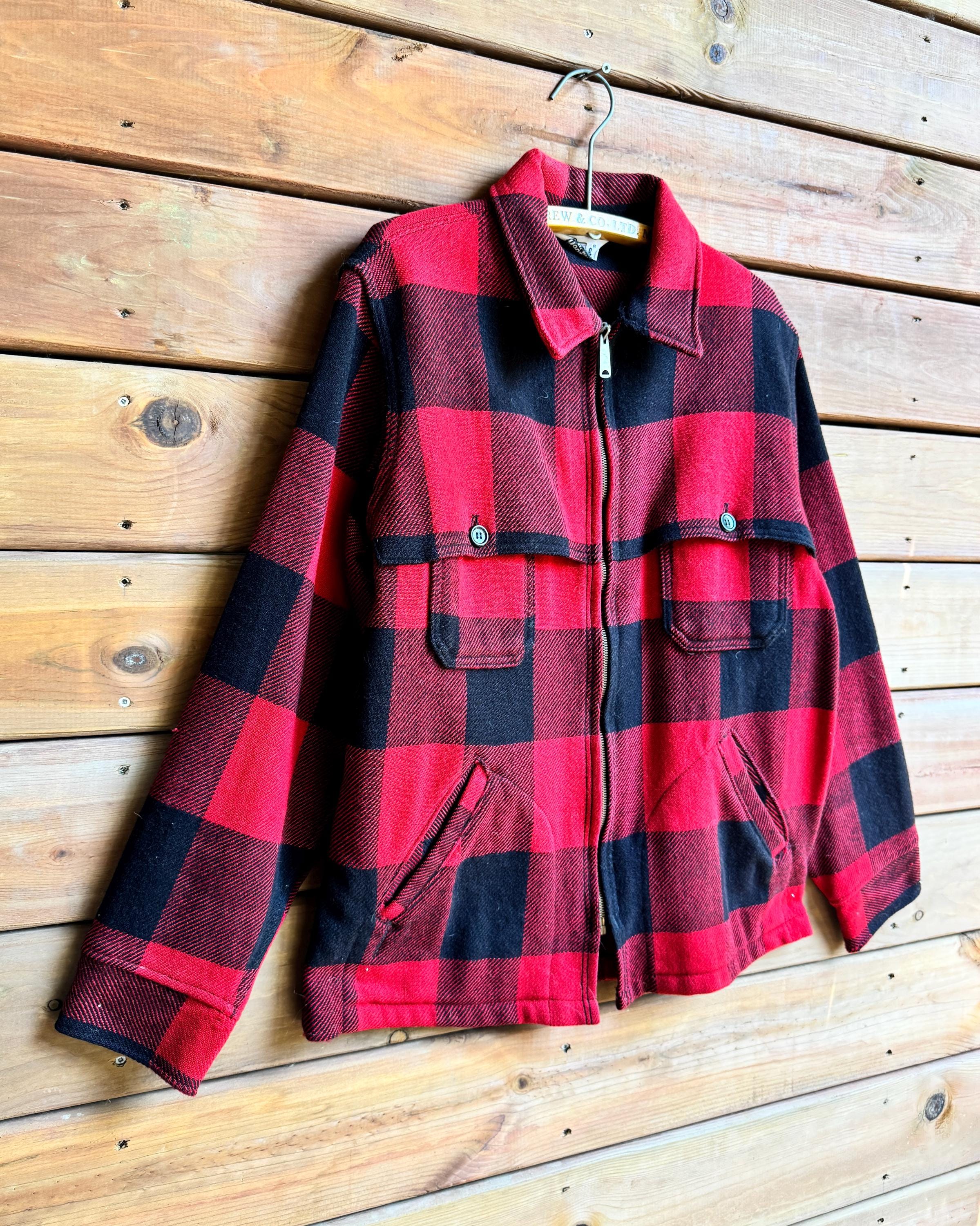 70s Woolrich CHECK WOOL JACKET ウールリッチ Vintage 1970s Woolrich Buffalo Check Plaid Wool Hunting Jacket