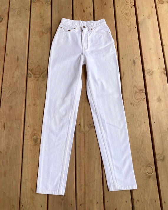 Vintage 1980s Levis 512 Red Tab White Jeans size … - image 4