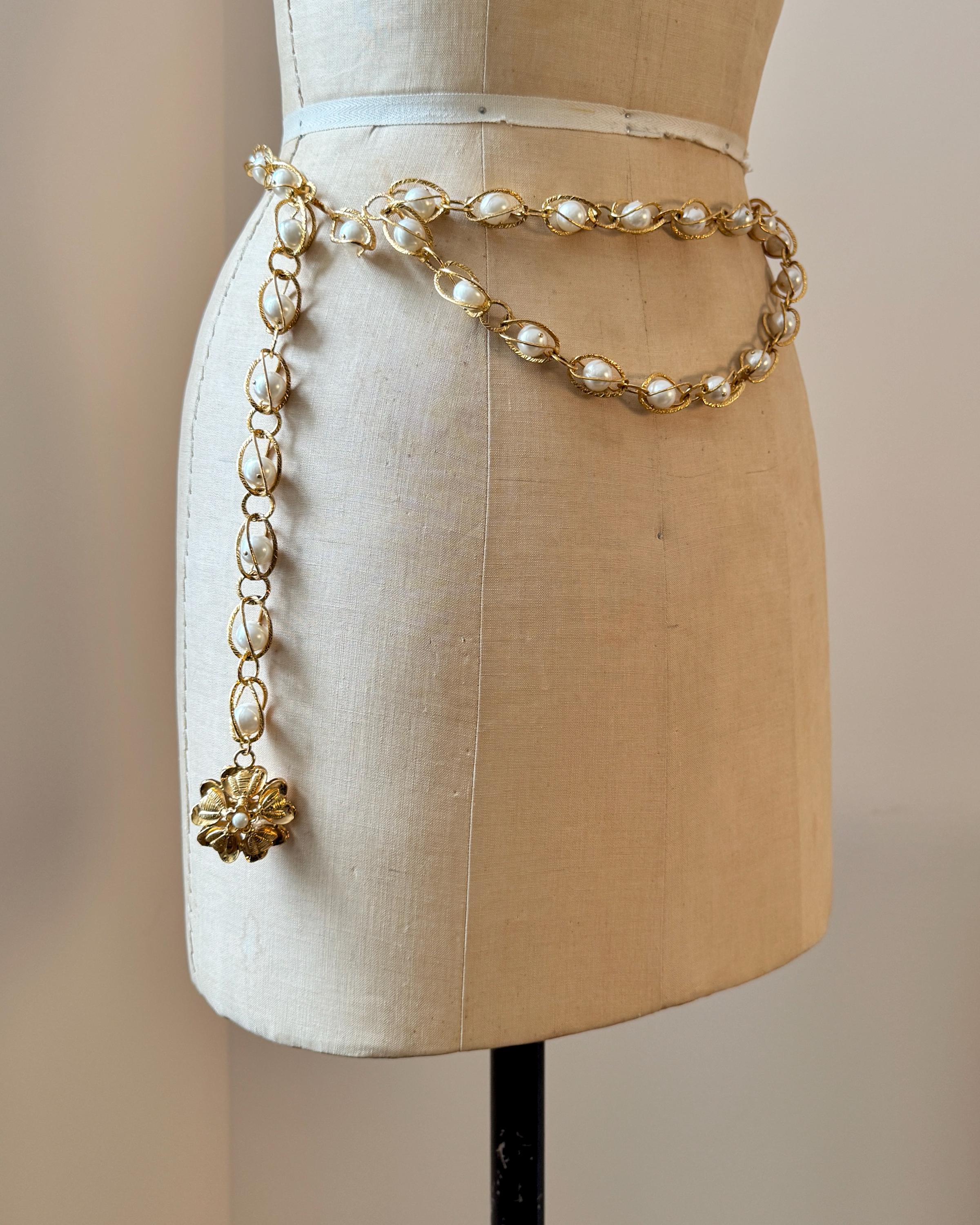 Chanel Pearl Belt - Etsy