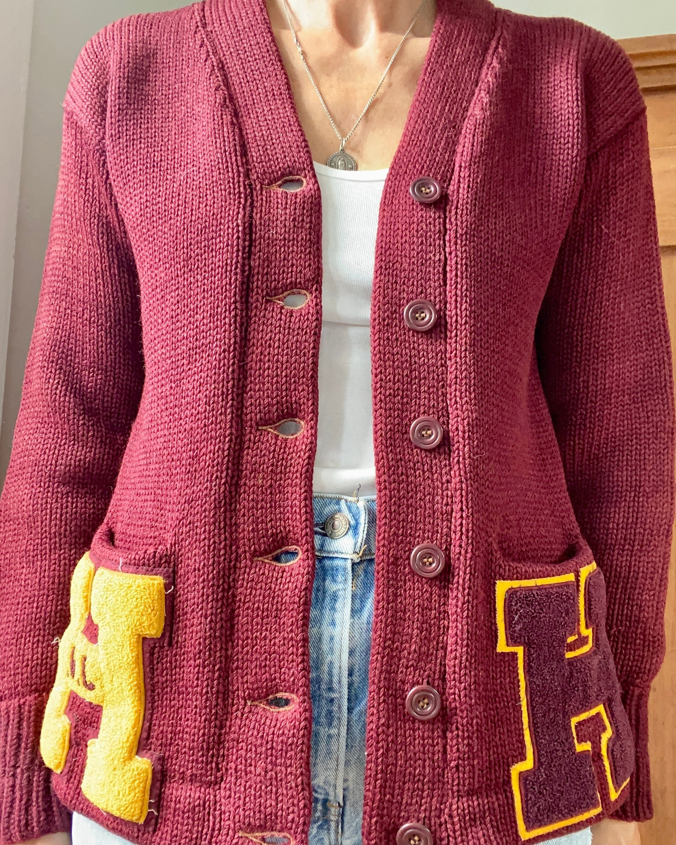 Varsity Cardigan - Etsy