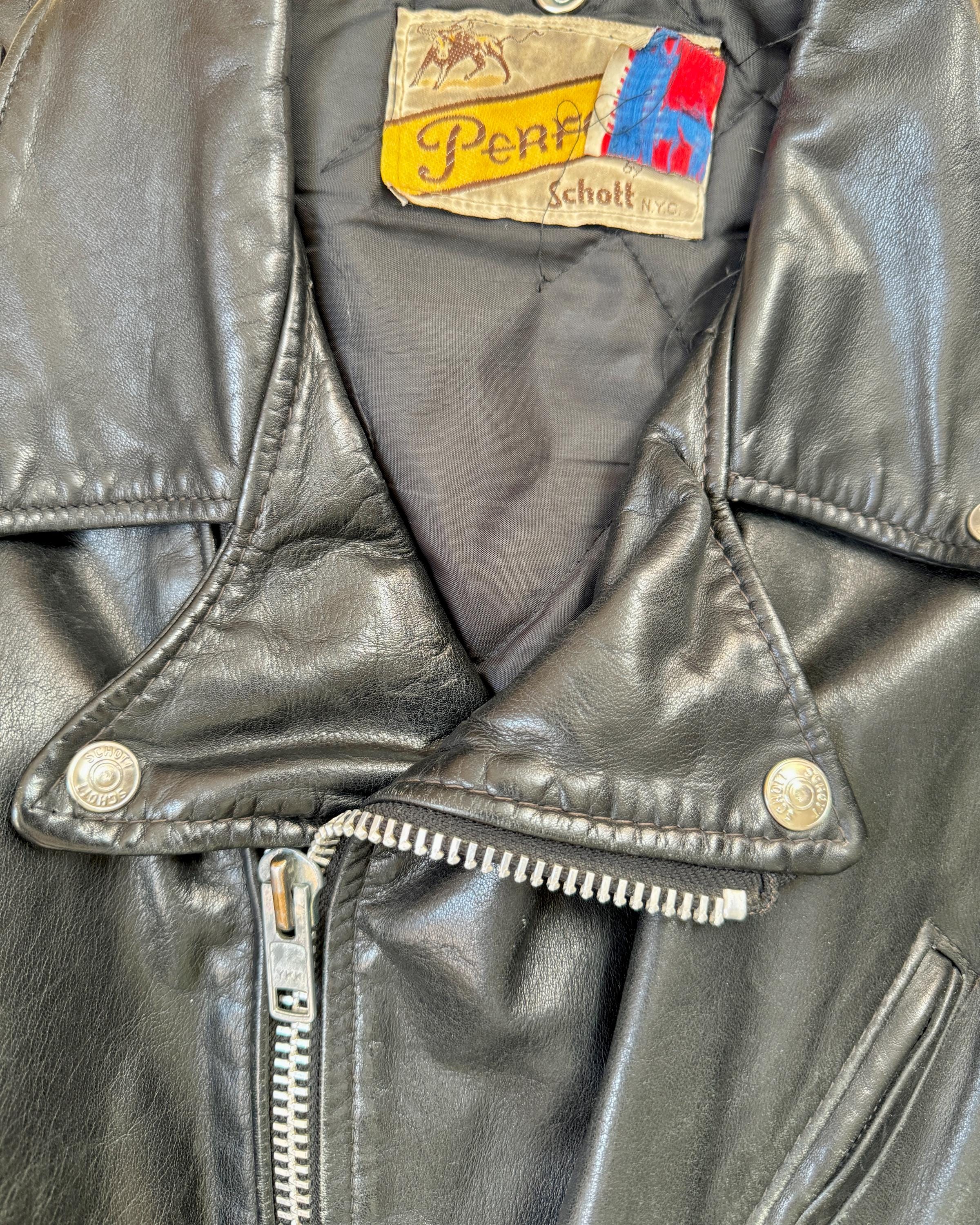 80's〜 schott Vintage 1980s SCHOTT Perfecto Black Leather Biker Jacket
