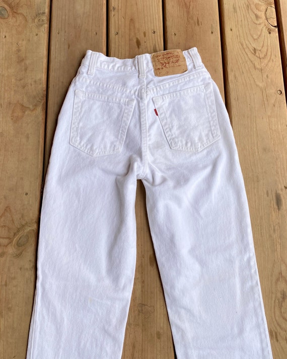 Vintage 1980s Levis 512 Red Tab White Jeans size … - image 1