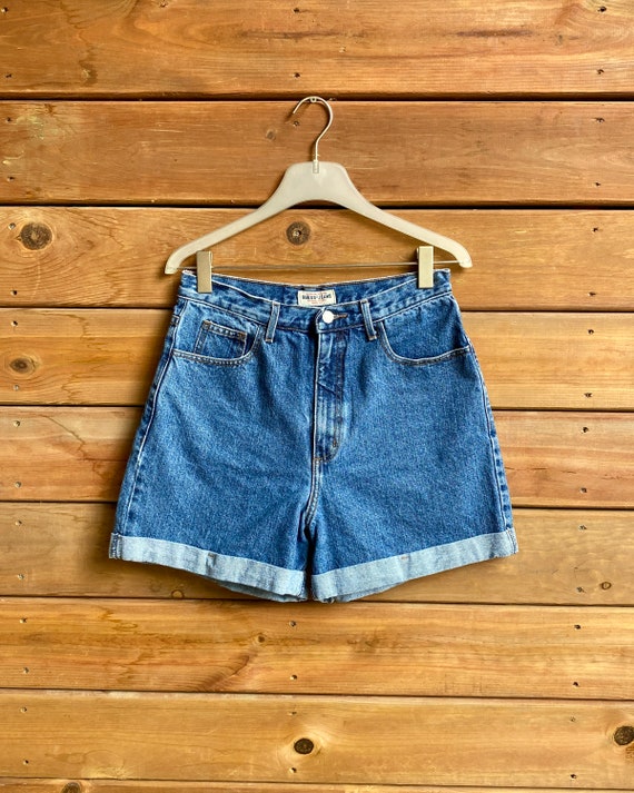 Vintage 1990s GUESS JEANS Cuffed Jean Shorts Dark Wash Size Vintage 1990s GUESS JEANS Cuffed Jean Shorts Dark Wash Size