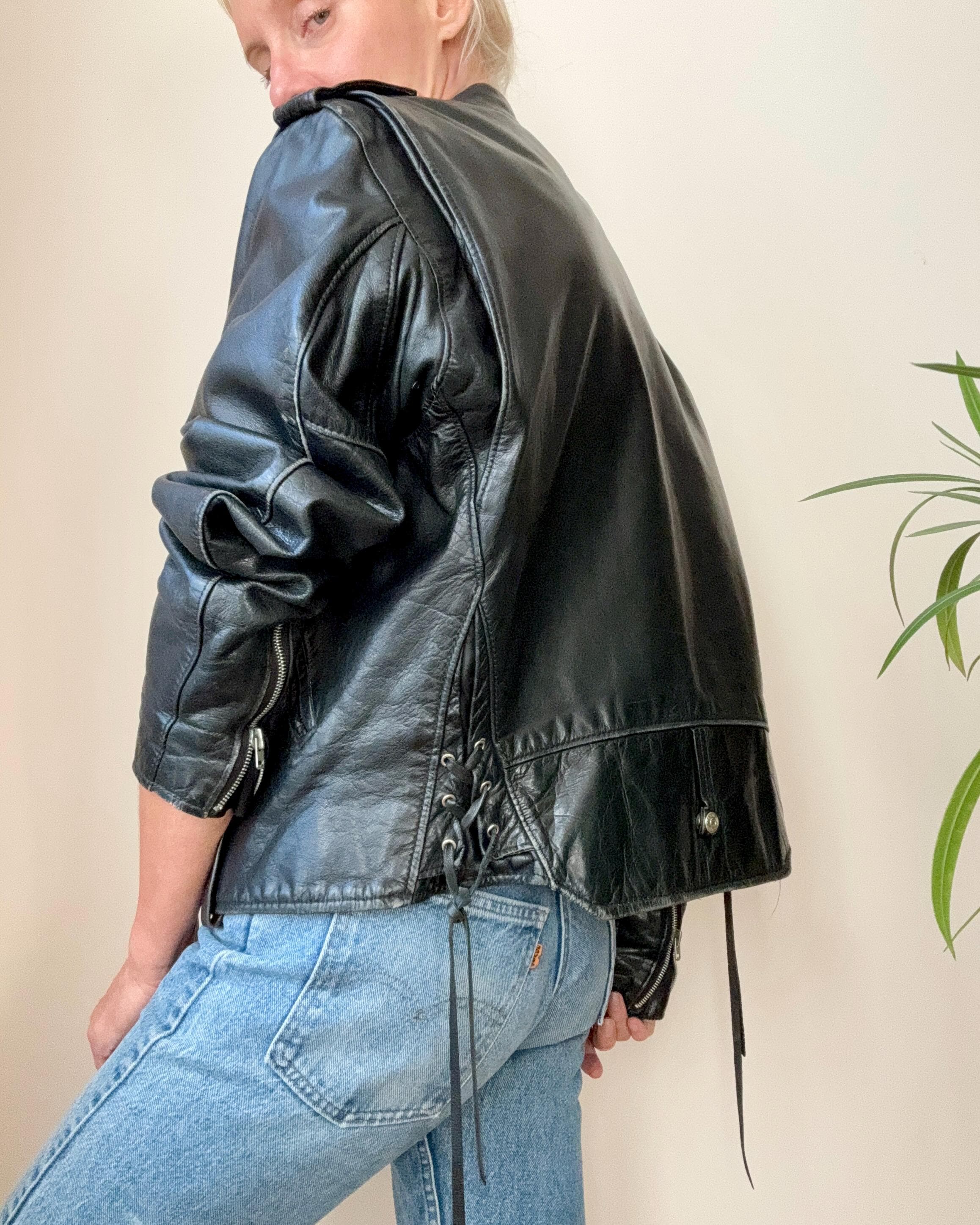 80's〜 schott Vintage 1980s SCHOTT Perfecto Black Leather Biker Jacket