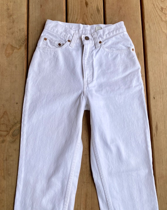 Vintage 1980s Levis 512 Red Tab White Jeans size … - image 5