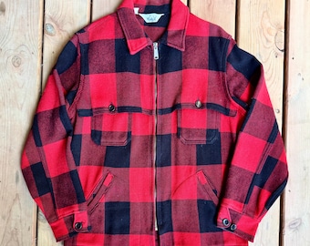 70s Woolrich CHECK WOOL JACKET ウールリッチ Vintage 1970s Woolrich Buffalo Check Plaid Wool Hunting Jacket
