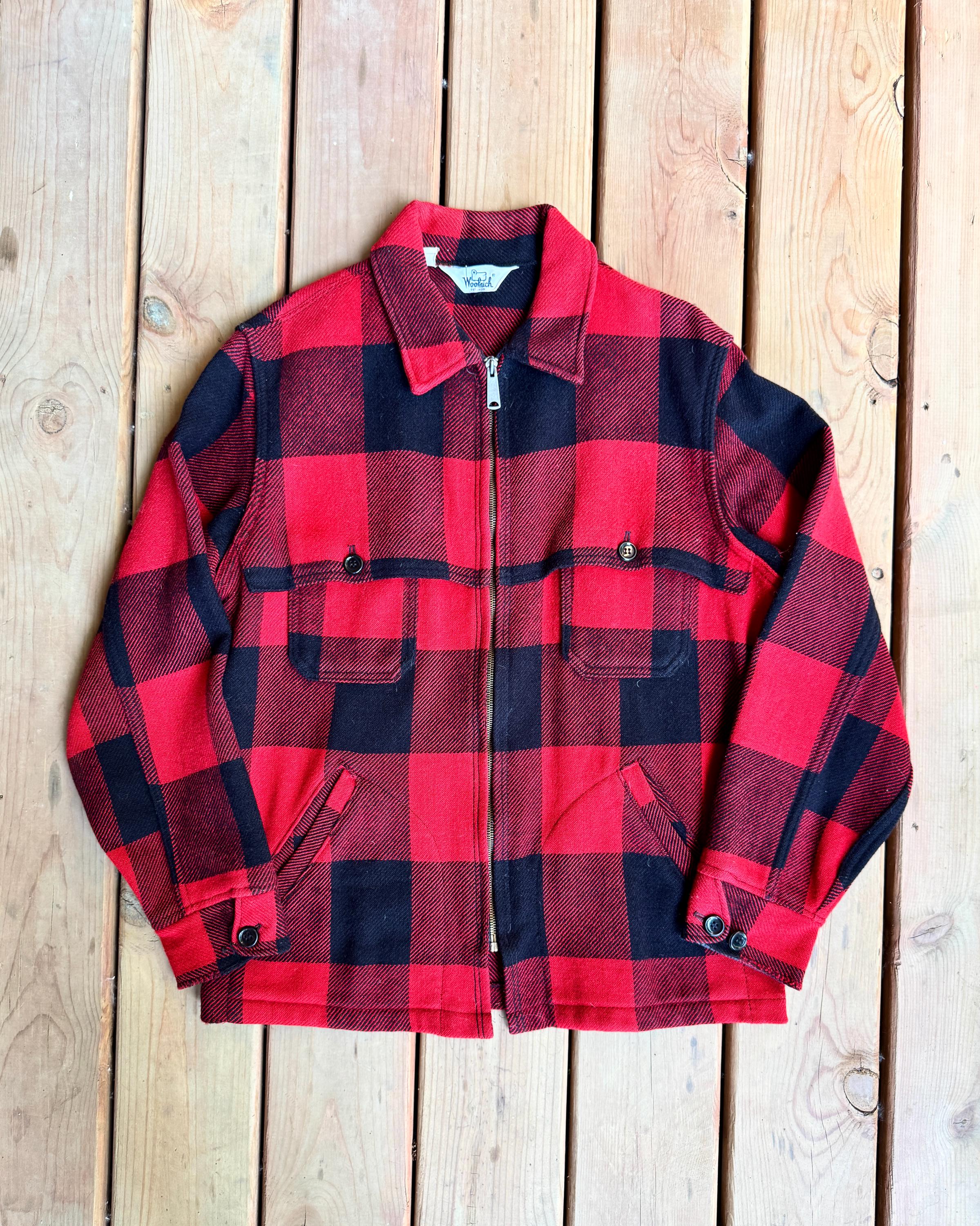 70s Woolrich CHECK WOOL JACKET ウールリッチ Vintage 1970s Woolrich Buffalo Check Plaid Wool Hunting Jacket