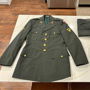 Vietnam US Army Officer Uniform Jacket 37 Long with Dress Pants 31W 36L
