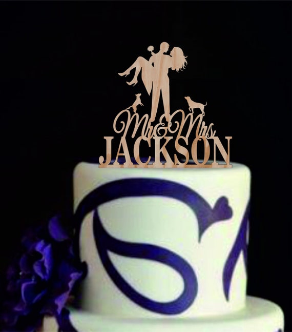 Mr And Mrs Cake Topperbride And Groom Silhouetteunique Etsy