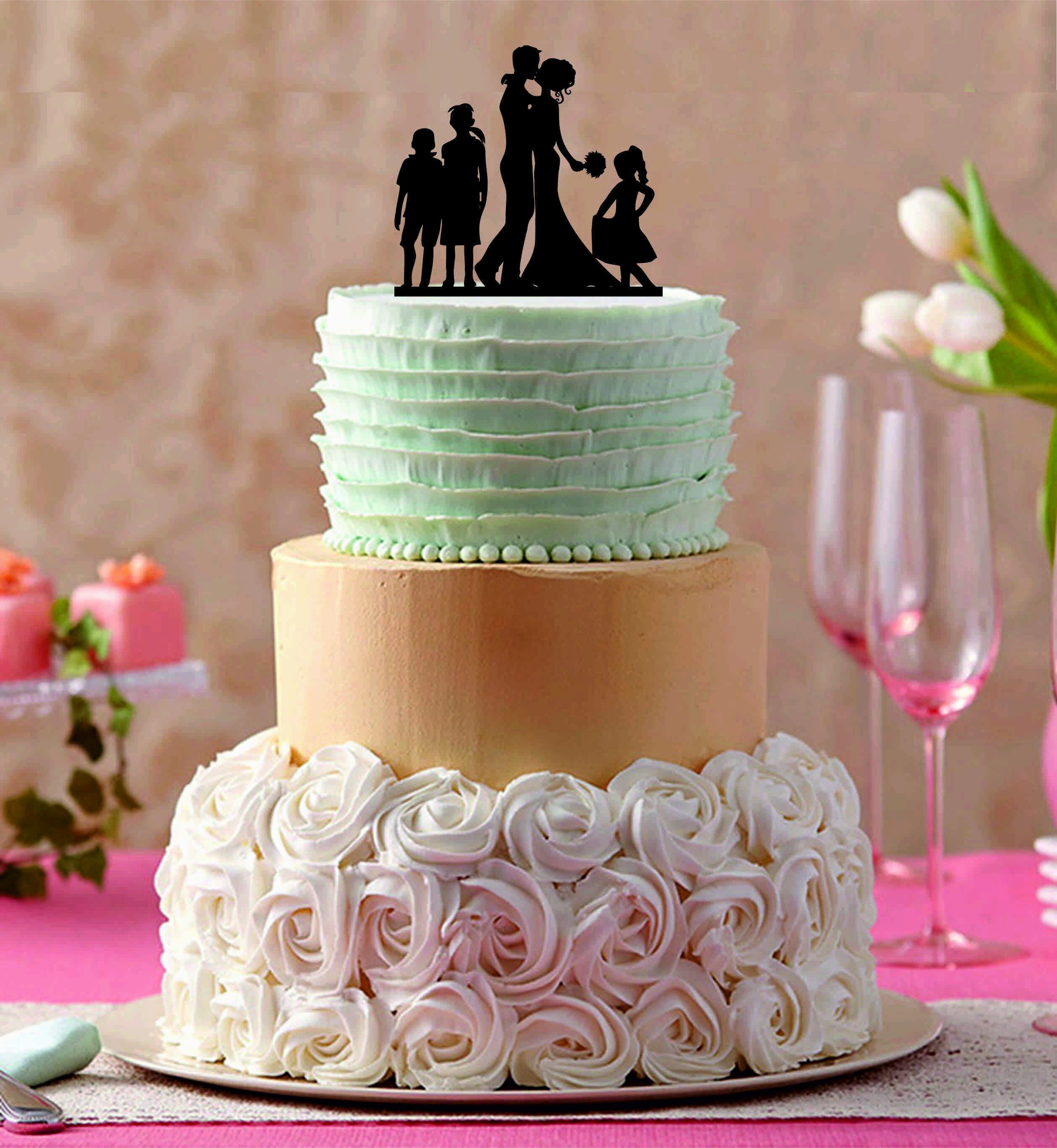 Drole Avec Lenfant Couple De Maries Silhouette Unique Gateau De Decoration De Gateau De Mariage Enfants Famille De Gateau De Mariage Avec Deux Garcons Accessoires De Decoration Figurines Pour Gateaux Zwembaddebeemd Nl