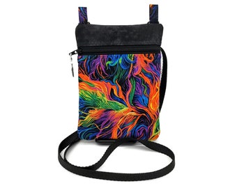 Cellphone bag Small crossbody bag Small fabric bag Smartphone pouch Crossbody phone bag Small crossbody tote Small fabric pouch phone bag