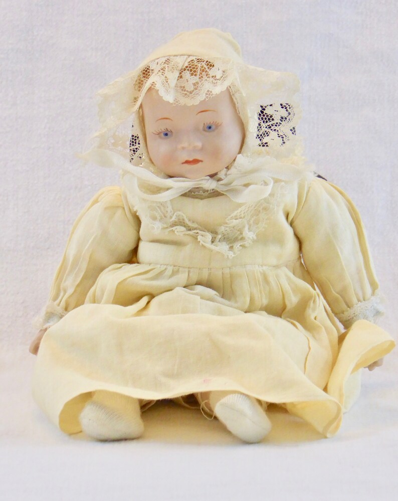Vintage Bisque Porcelain Baby Doll Unmarked 9 Tall Etsy