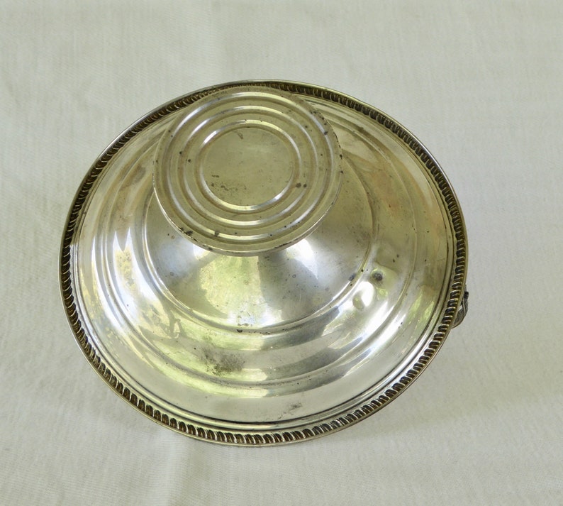Vintage Sterling Silver Footed Candy Dish W Bail Handle Flatware Silverware Dining Serving
