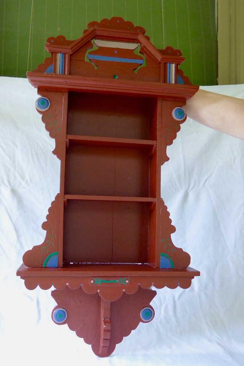 Vintage Repurposed Wall Clock Case into a Curio Shelf Oak Etsy