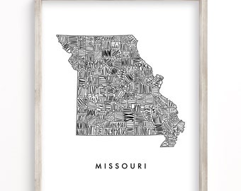 Missouri State Map | Digital Download