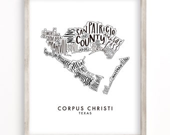 Corpus Christi Neighborhood Map | Digital Download