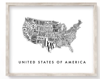 United States of America | USA State Map | Digital Download