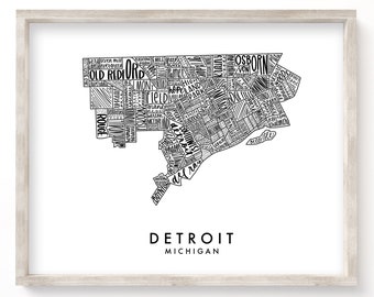 Detroit Neighborhood Map | Digital Download