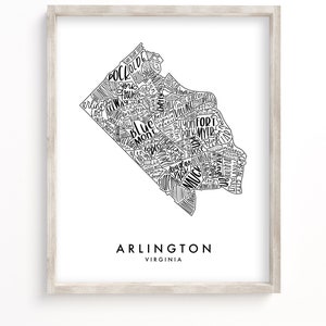 Arlington Neighborhood Map | Digital Download