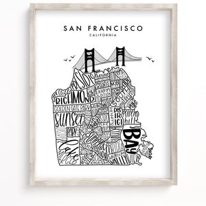 San Francisco Neighborhood Map | Digital Download