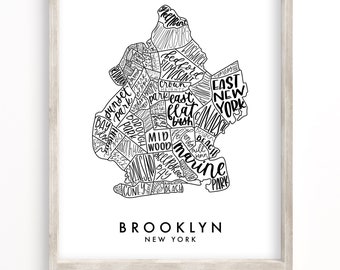 Brooklyn Neighborhood Map | Digital Download