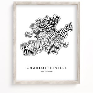 Charlottesville Neighborhood Karte | Digitaler Download