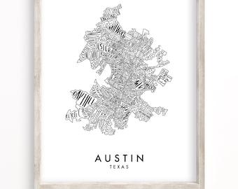 Austin Neighborhood Map | Digital Download