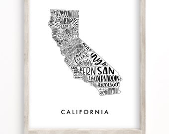 California State Map | Digital Download