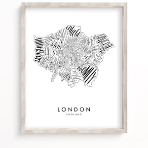 Carte du quartier de Londres | Téléchargement numérique