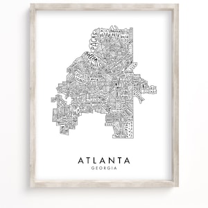 Atlanta Neighborhood Map | Digital Download