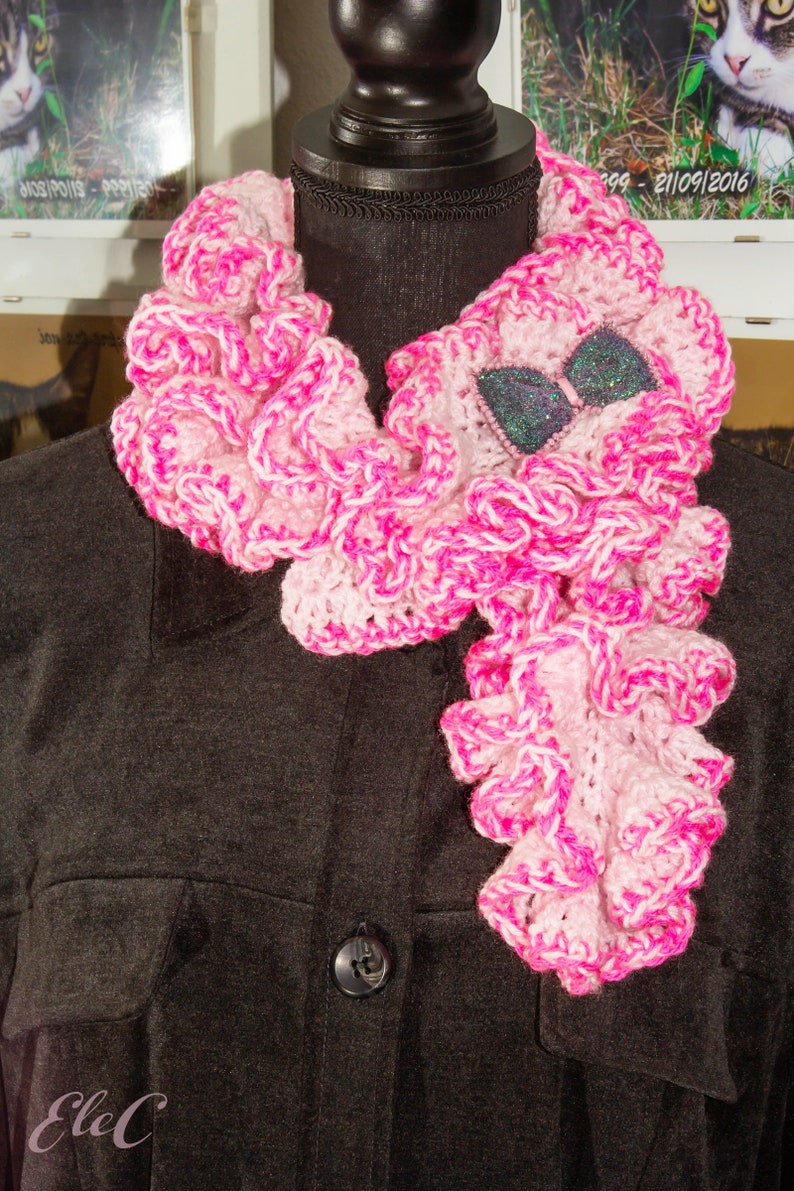 Neck Ruffle Scarf inspired by Sakura / HYK image 3