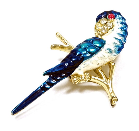 Blue And White Parakeet Or Budgie Pin - image 2