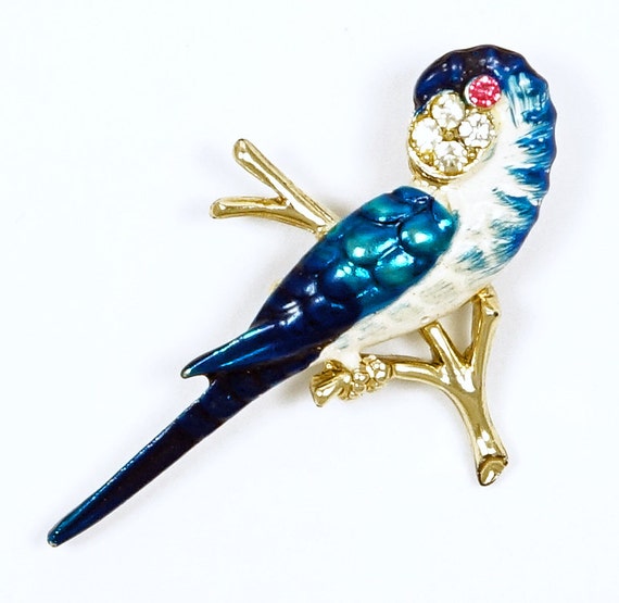 Blue And White Parakeet Or Budgie Pin - image 1