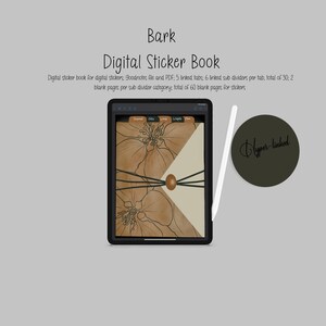 Peut inclure: Un carnet de stickers numériques pour Goodnotes et PDF avec un motif floral. Le carnet comporte 5 onglets liés et 6 sous-diviseurs liés par onglet, pour un total de 30 pages. Il y a 2 pages blanches par catégorie de sous-diviseur, pour un total de 60 pages blanches pour les stickers.