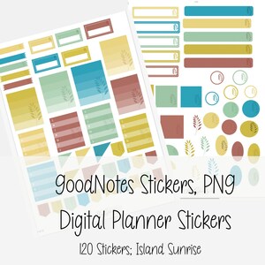 Digital Stickers; GoodNotes Stickers; Planner Stickers; 120 Pre Cropped PNGs; 3 GoodNotes Sheets; Everyday Stickers; Planning Beginners
