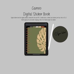 Digital Sticker Book; Blank Goodnotes Sticker Book; 5 Tabs, 6 Subsections per tab
