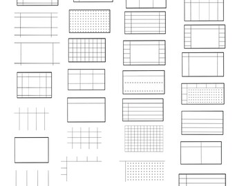 Goodnotes Digital Stickers; 35 Digital Sticky Note Templates; Black Lines; Transparent
