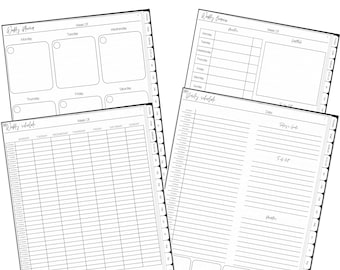 Digital Weekly Planner; Undated Vertical GoodNotes Planner; Minimalist Layout; Monthly and Daily Pages;