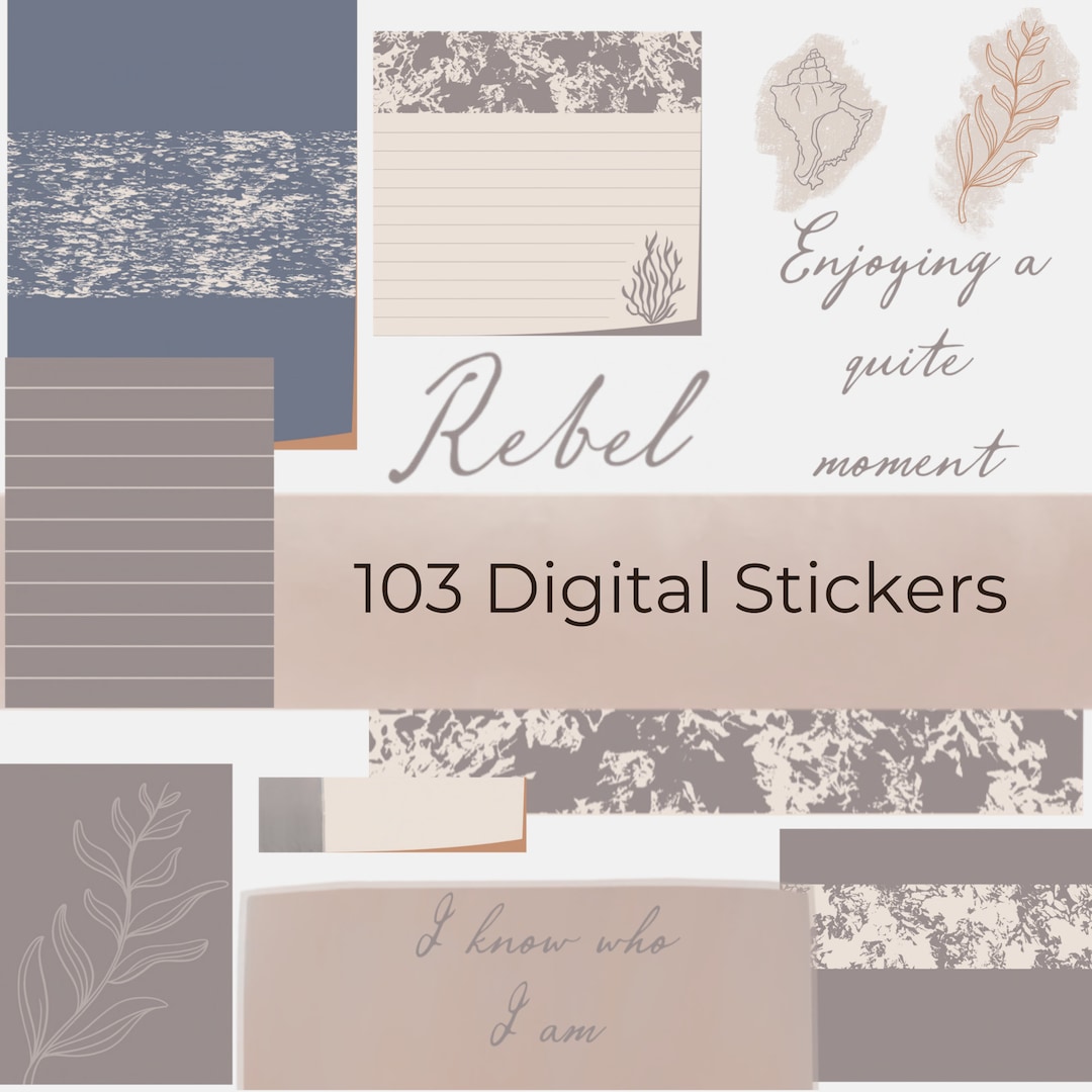 Digital Stickers; Goodnotes Stickers; 103 Individual Pngs; 3 Goodnotes ...